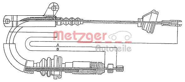 METZGER 10817 Трос, стояночная тормозная