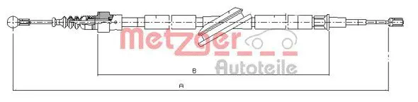METZGER 107506 Трос, стояночная тормозная