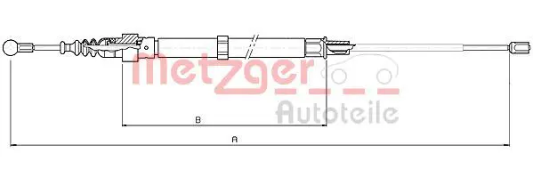 METZGER 107508 Трос, стояночная тормозная