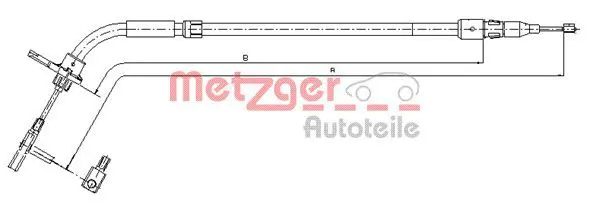 METZGER 109333 Трос, стояночная тормозная