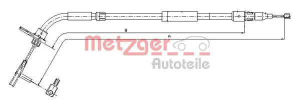 METZGER 109334 Трос, стояночная тормозная