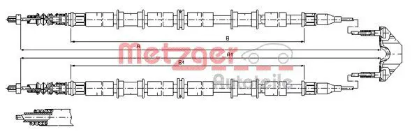 METZGER 115863 Трос, стояночная тормозная