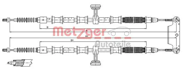 METZGER 115945 Трос, стояночная тормозная