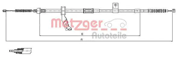 METZGER 171483 Трос, стояночная тормозная
