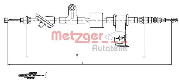 METZGER 120101 Трос, стояночная тормозная