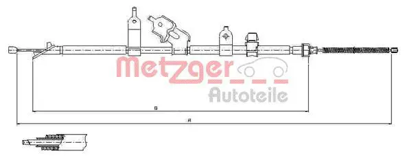 METZGER 171081 Трос, стояночная тормозная