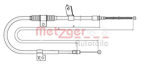 METZGER 172291 Трос, стояночная тормозная
