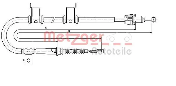 METZGER 176052 Трос, стояночная тормозная