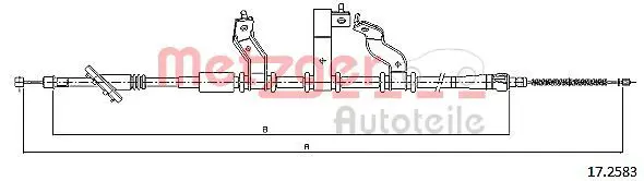 METZGER 172583 Трос, стояночная тормозная