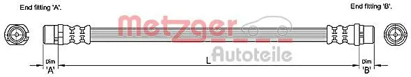 METZGER 4110251 Тормозной шланг