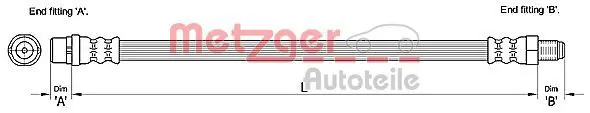 METZGER 4110255 Тормозной шланг