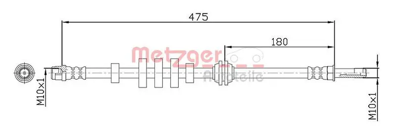 METZGER 4110447 Тормозной шланг