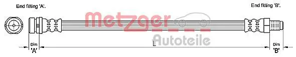 METZGER 4110238 Тормозной шланг