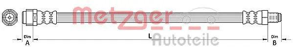 METZGER 4110726 Тормозной шланг