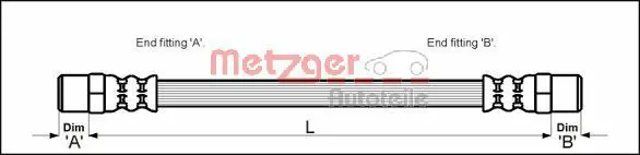 METZGER 4110597 Тормозной шланг