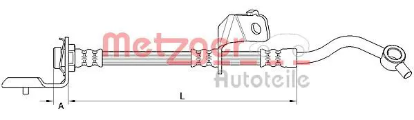 METZGER 4110820 Тормозной шланг