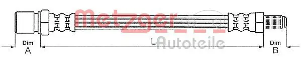 METZGER 4110916 Тормозной шланг