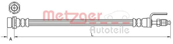 METZGER 4111334 Тормозной шланг