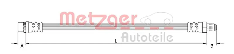 METZGER 4110933 Тормозной шланг