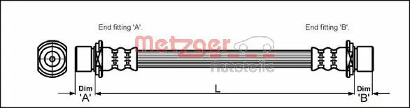 METZGER 4111426 Тормозной шланг