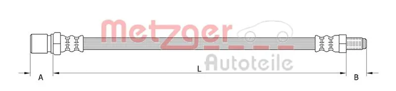 METZGER 4111154 Тормозной шланг