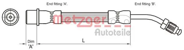 METZGER 4111108 Тормозной шланг