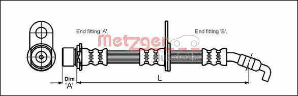 METZGER 4112200 Тормозной шланг