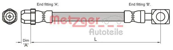 METZGER 4111436 Тормозной шланг
