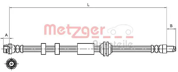 METZGER 4111216 Тормозной шланг