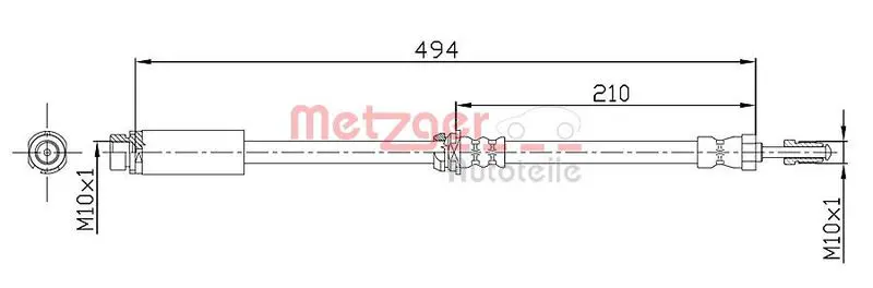 METZGER 4112313 Тормозной шланг