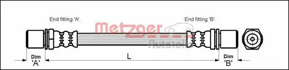 METZGER 4112214 Тормозной шланг