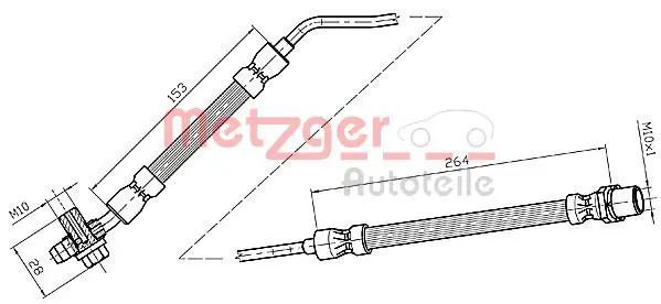 METZGER 4116216 Тормозной шланг
