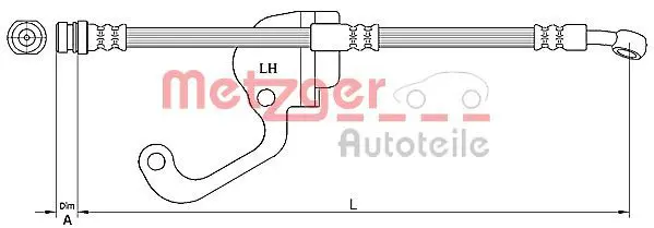 METZGER 4116228 Тормозной шланг