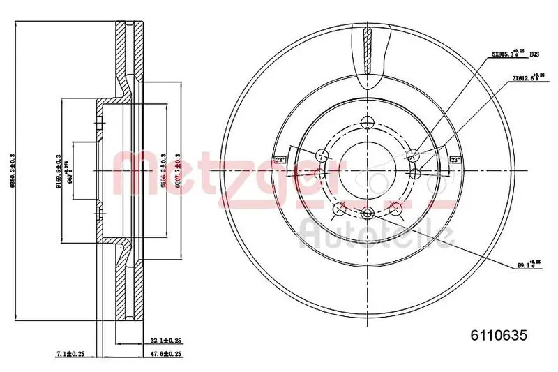 METZGER 6110635 Тормозной диск