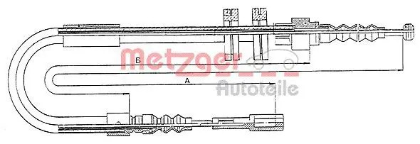 METZGER 107582 Трос, стояночная тормозная