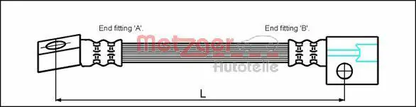 METZGER 4112811 Тормозной шланг