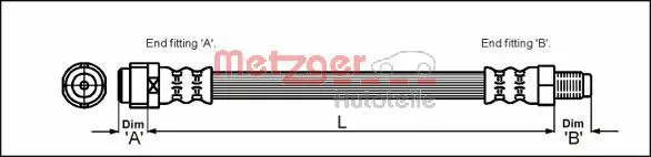 METZGER 4110581 Тормозной шланг