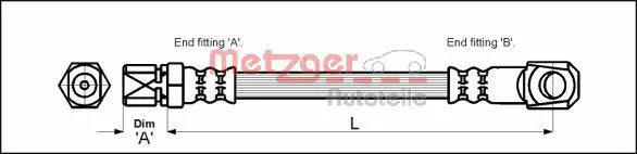 METZGER 4117018 Тормозной шланг
