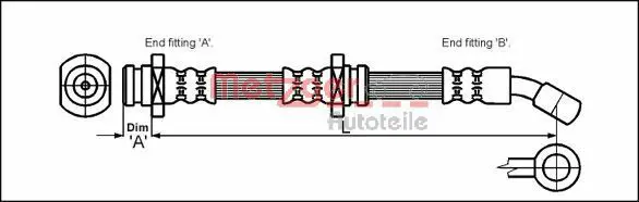 METZGER 4110081 Тормозной шланг