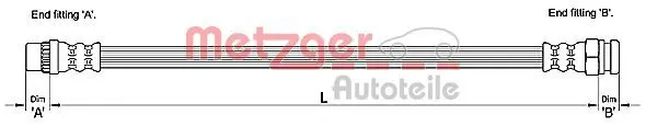 METZGER 4110228 Тормозной шланг