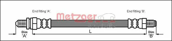 METZGER 4112502 Тормозной шланг