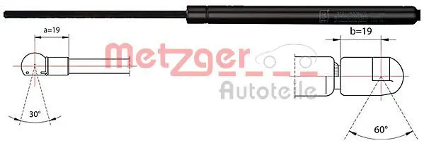 METZGER 2110485 Газовая пружина, крышка