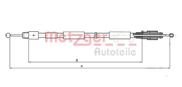 METZGER 107634 Трос, стояночная тормозная