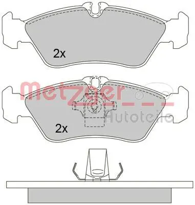 METZGER 1170179 Комплект тормозных колодок,