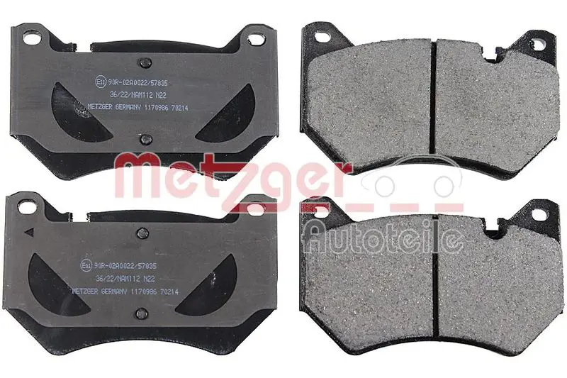 METZGER 1170986 Комплект тормозных колодок,