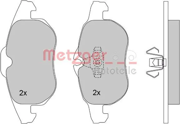 METZGER 1170100 Комплект тормозных колодок,