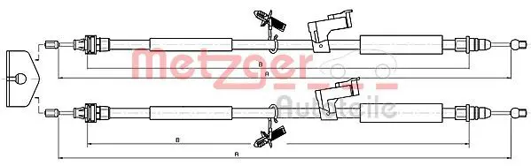 METZGER 105368 Трос, стояночная тормозная