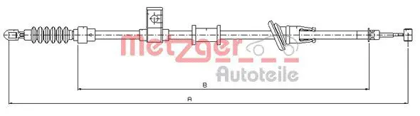 METZGER 108223 Трос, стояночная тормозная