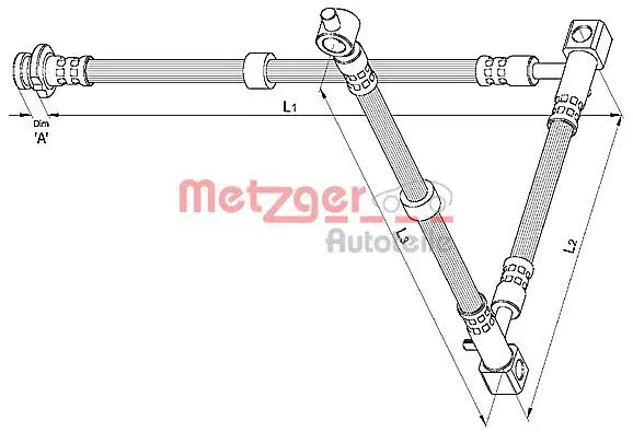METZGER 4110394 Тормозной шланг