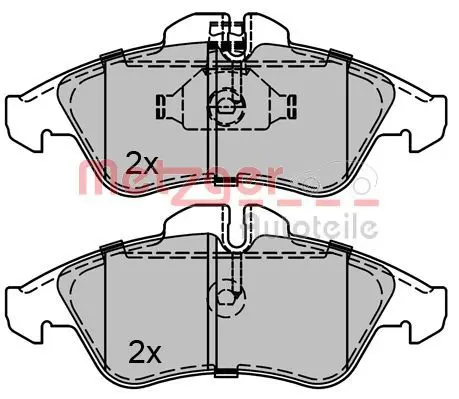 METZGER 1170071 Комплект тормозных колодок,